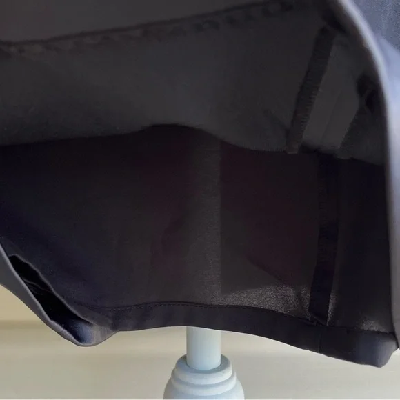 •Ellen Tracy• Black Satin One Shoulder Dress - Size 10 - Picture 6 of 8